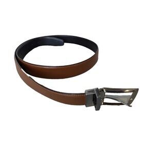 Perry Ellis Reversible Belt Men's Size 40 Black Brown Faux Leather Formal Casual